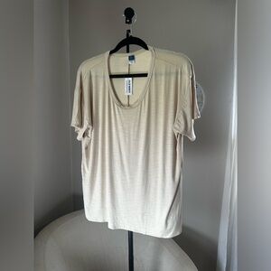 Old Navy Luxe Tee in Cream - Size S Petite NWT